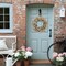 Summer 24-Inch Wreath with Sour Date Flowers and Purple Flowers, Front Door, Porch, and Patio Decoration for Home and Office